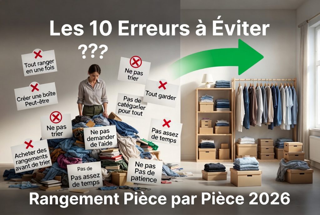 Les 10 erreurs à éviter lors du rangement de sa maison - Guide organisation pièce par pièce 2026