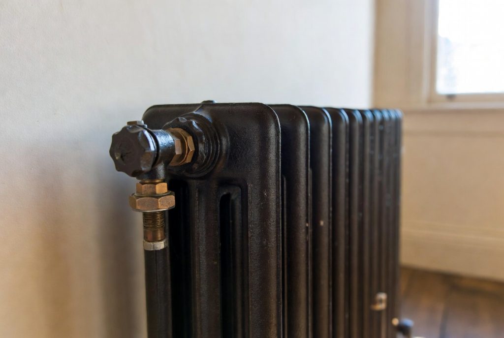 Radiateur en fonte avec bouchons en fonte véritable pas en acier de chez decapfonte.