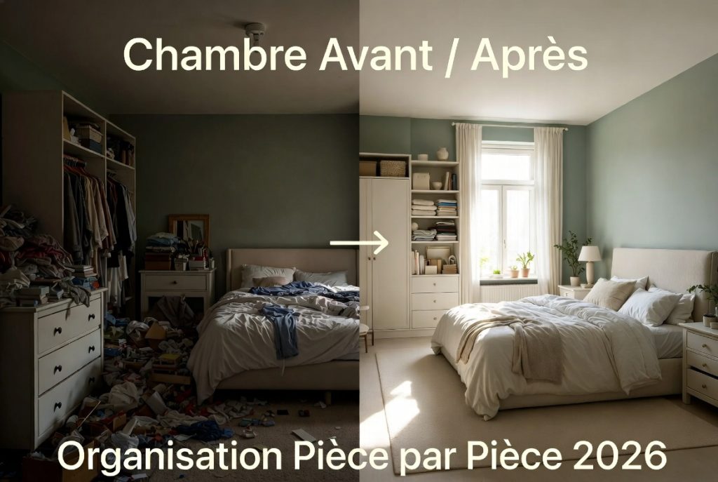 Avant/après : organisation et rangement d'une chambre en 2026 - Guide ultime pièce par pièce