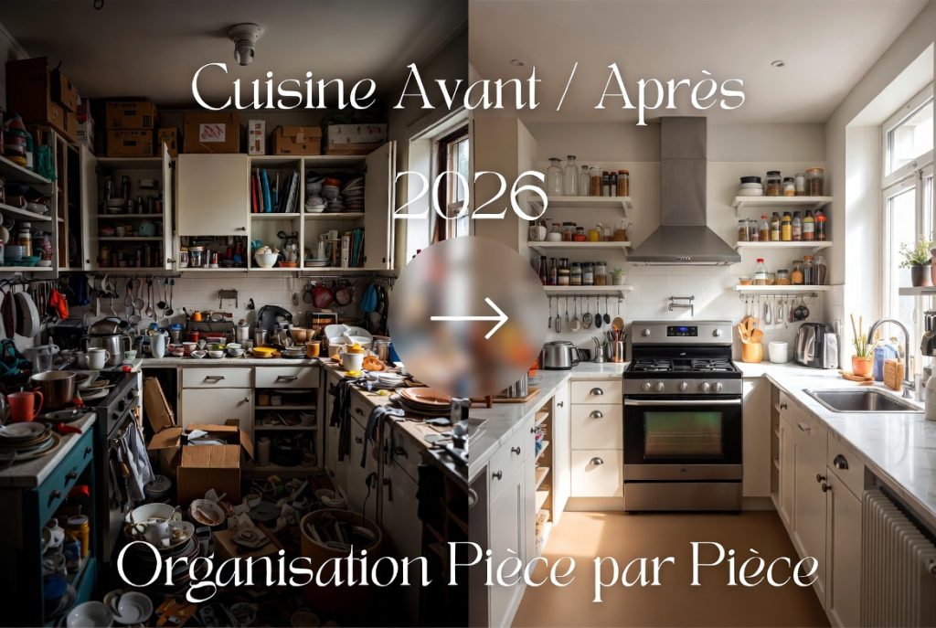 Avant/après : organisation et rangement d'une cuisine en 2026 - Guide ultime pièce par pièce