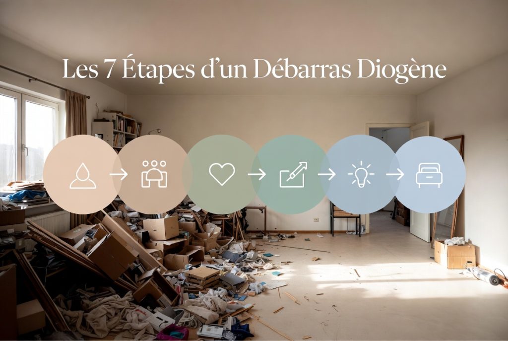 Les 7 étapes recommandées pour un débarras Diogène réussi en 2026