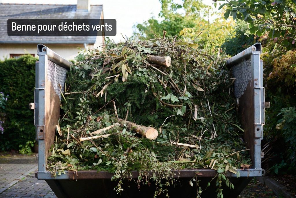 benne Pour évacuer des déchets verts