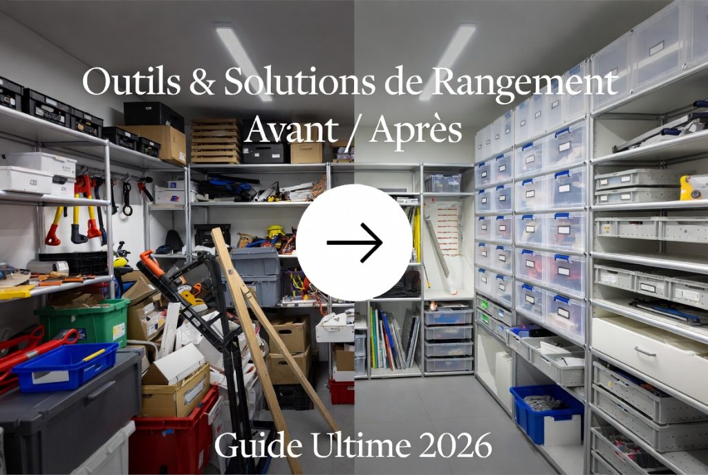 Avant/après : outils et solutions de rangement intelligents en 2026 - Guide organisation pièce par pièce